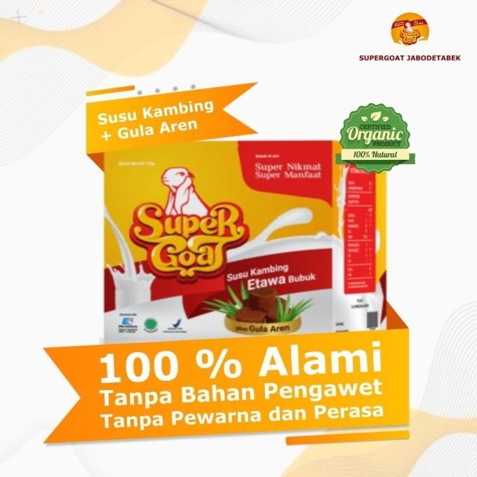 

Update - SUPER GOAT - SUSU KAMBING ETAWA BUBUK DENGAN GULA AREN - LabnGoat Rsa SG ,.
