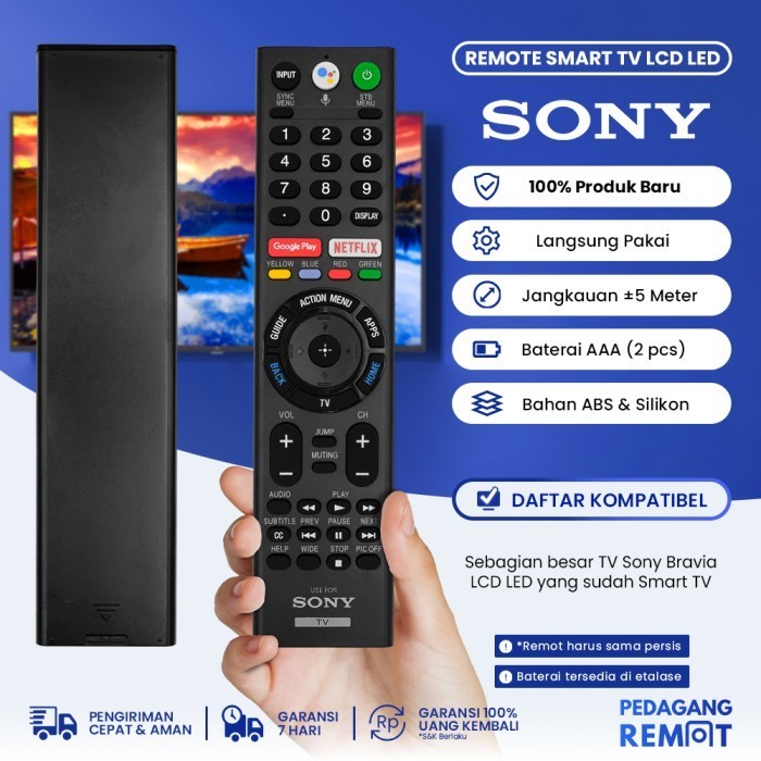 Remot Remote Tv Bravia Lcd Led Smart Tv Rmf-Tx300U Rmf-Tx300P