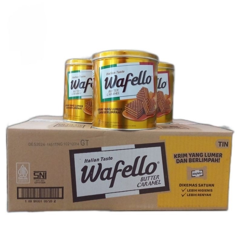 Wafer Wafello Biskuit Kaleng Dus