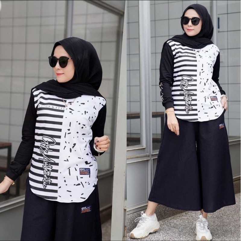 [ONLINE EXCLUSIVE] Set Clana Kulot paling top /Setelan celana kulot jevanni / setelan wanita full