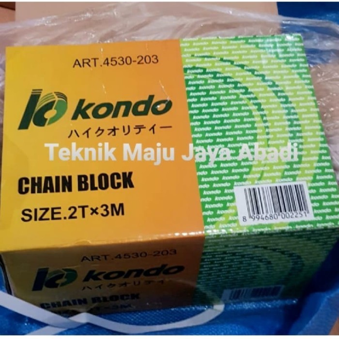 Kondo Chain Block / Takel 2Ton X 3Meter