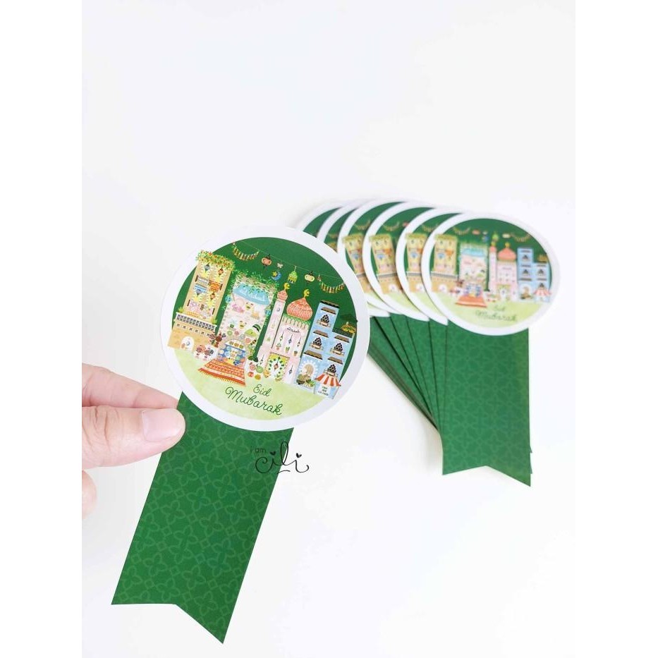 

(Sif094) Stiker Toples Eid Lebaran Idulfitri Souqmarket (Uk 7X14Cm) 059