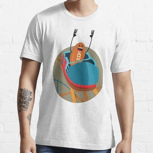 Baju Kaos Bitcoin Roller-coaster meme
