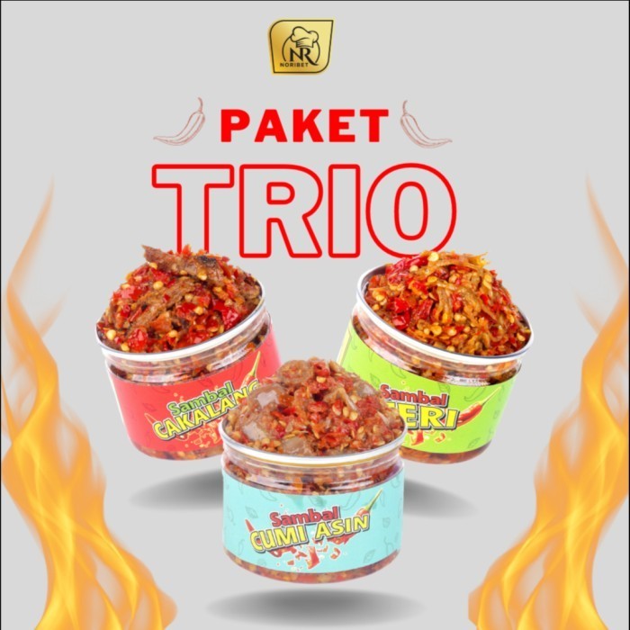 

Paket Trio Sambal Noribet Cakalang - Cumi Asin - Teri