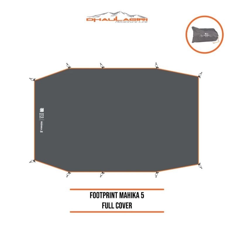 Footprint Tenda Dhaulagiri Mahika 5 / Alas Tenda Full Cover Dhaulagiri Mahika 5 ORIGINAL