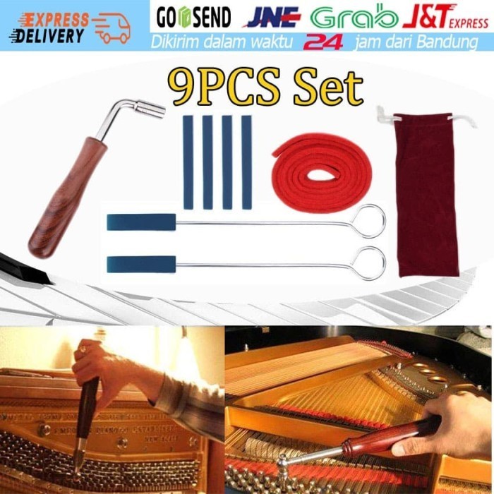 NEW 9 Pcs Piano Tuning Palu Wol Bisu Strip Alat tuning Piano Alat Musik