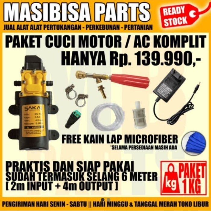 PAKET CUCI MOTOR / CUCI AC / JET WASH / MESIN STEAM DINAMO PUMP ORIGINAL