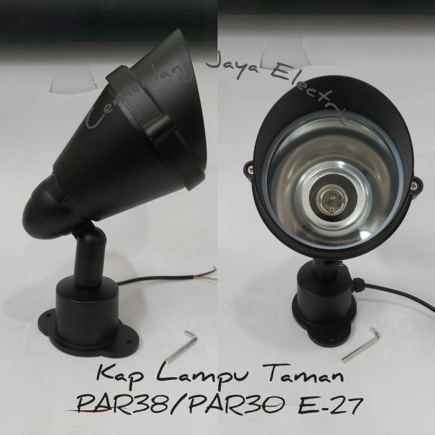 Jual Murah Kap Lampu Taman PAR38/PAR30 E-27 Topi Kaki Tempel/Dinding IP65