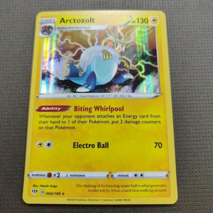 Kartu Pokemon TCG EN SS Darkness Ablaze R Holo Arctozolt