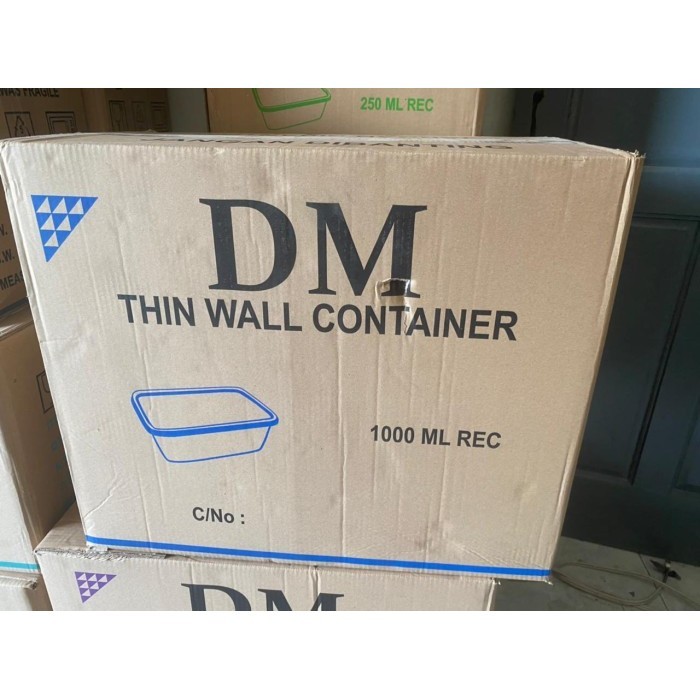 Thinwall Dm Persegi Panjang 1000Ml Rec/Kotak Makan 1 Dus 500 Set