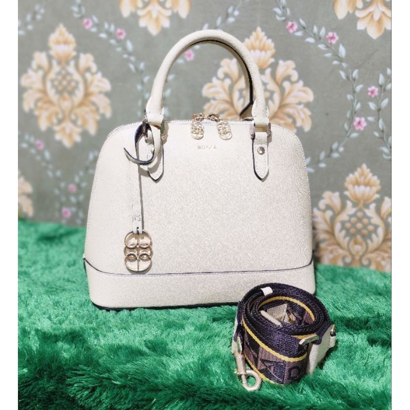 Tas Alma Monogram Two Tone Bonia Authentic