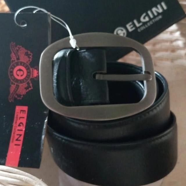 [New Ori] Gesper Elgini 4679 Hitam Kulit Asli Original Tali Pinggang Ikat