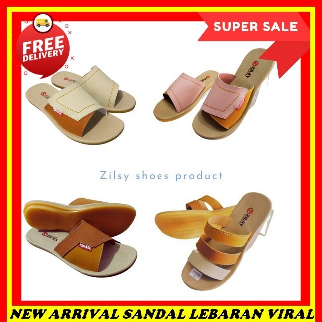 Sndal Teplek Wanita Kekinian Swndal Slop Dewasa Impor Trbaru 2024 Sandal Ibu Ibu Kondangan Elegan Sw
