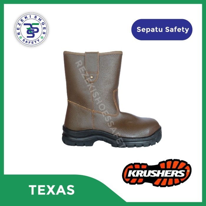Baru SEPATU SAFETY KRUSHERS TEXAS BROWN / SAFETY SHOES KRUSHERS TEXAS
