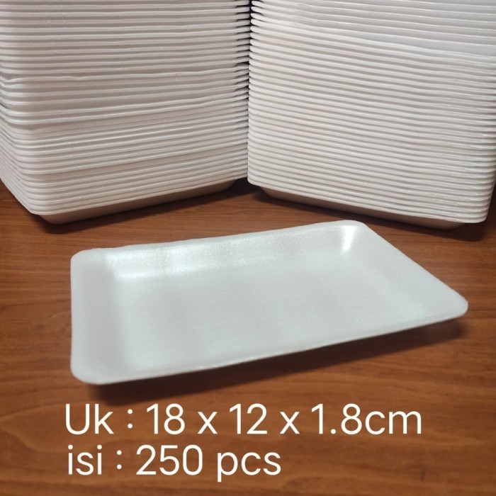 

Foam Tray Tr 3 - Styrofoam Tray Buah Tr3 - Isi 250 Lbr (18X12X1, 8Cm)