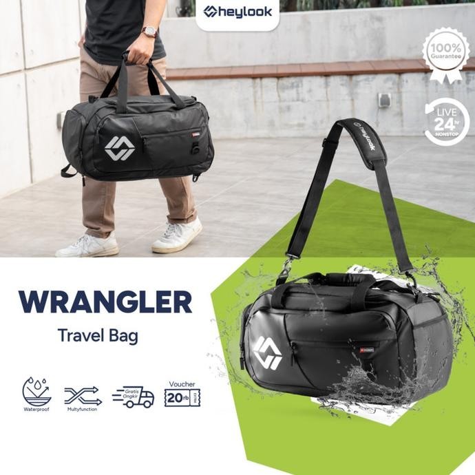 Travelbag Pria WRANGLER Tas Gym Duffle Bag Tas Fitness Tas Futsal