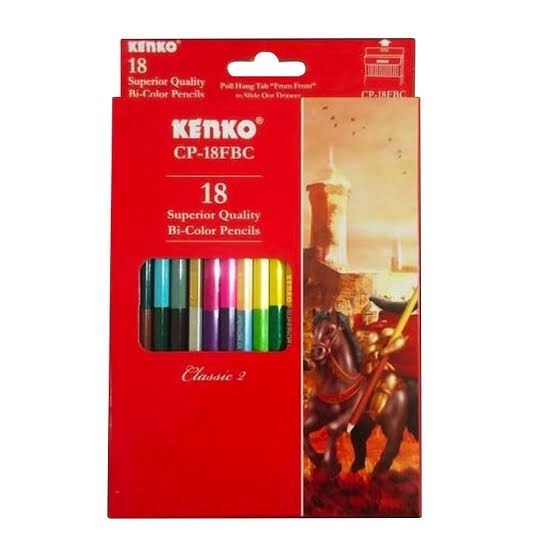 

Mantap Pensil Warna Kenko Bicolor 18 Warna / Coloring Pencil Murah