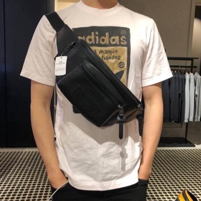 Spy [Original] Coach Men Waist Bag Imblack / Waistbag Coach Pria Xaxafork