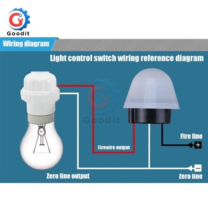 CAHAYA 10A SENSOR RAINPROOF OTOMATIS LAMPU 220V SAKLAR LDR PHOTOSWITCH