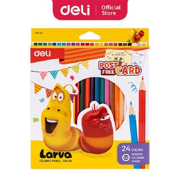 

Sale!!! Deli Larva School Color Pencil / Pensil Warna 24 Warna Ec115-24 Gilaa!!!