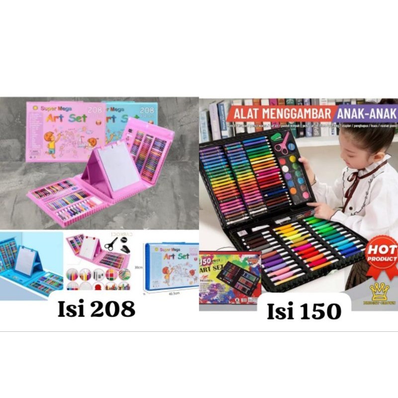 

Crayon mega set isi 208 dan 150 Alat mewarnai