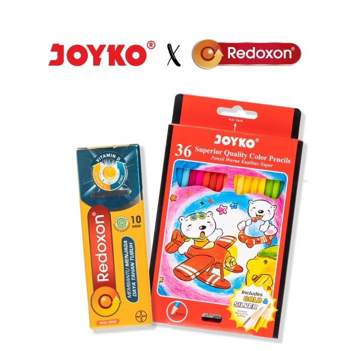 

Wow Joyko Color Pencil Cp-36Pb & Redoxon Vitamin C 10 Tablet Bergaransi