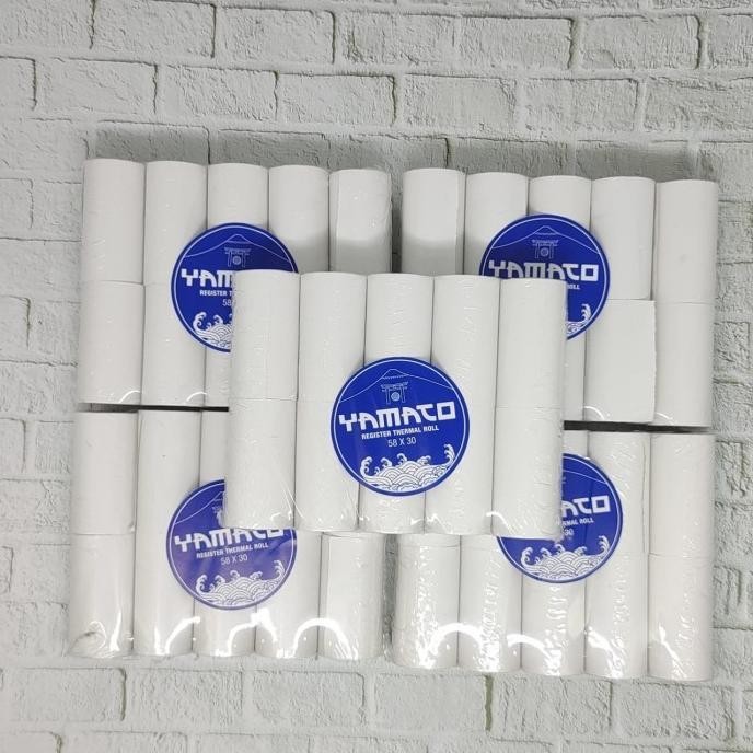 

PROMO (PAKET 30ROL) KERTAS TERMAL / THERMAL PAPER 57 X 30 KASPAPER CORELESS