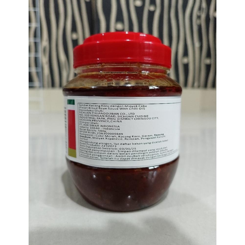 

SALE PRODUK [BPOM] Sambal Kacang Koro With Chili Oil/Pixian Broad Bean Sauce 500gr TERLARIS