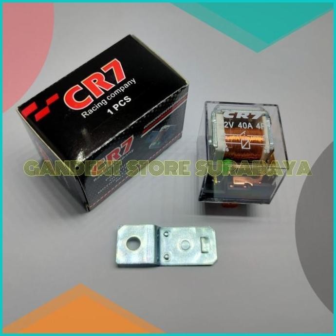 Relay 4 kaki 12A 40A Transparant merk CR7 bukan bosch atau hella 16nov