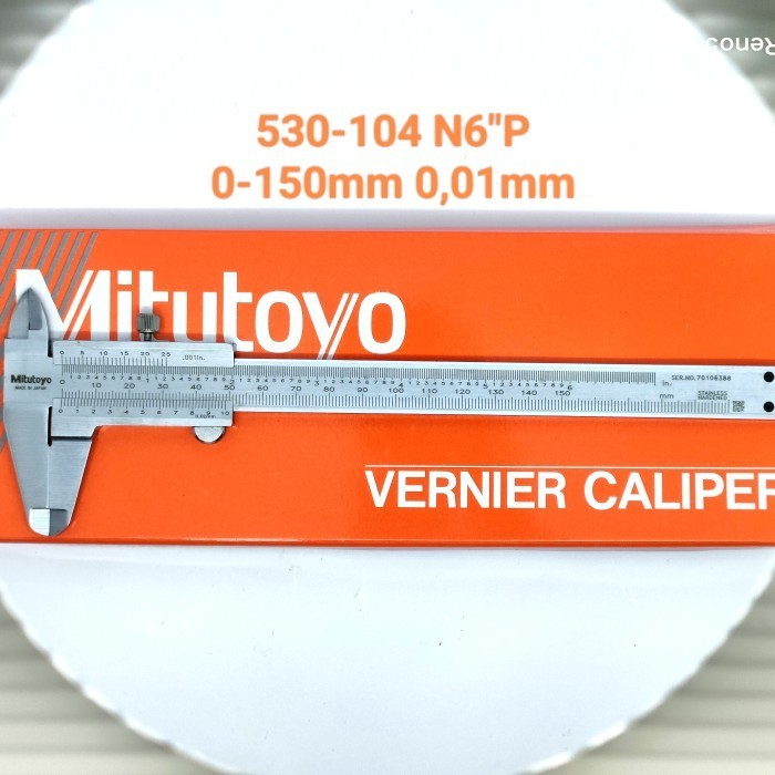 Vernier Caliper Mitutoyo Manual 150Mm (6") 530-312 N6"P
