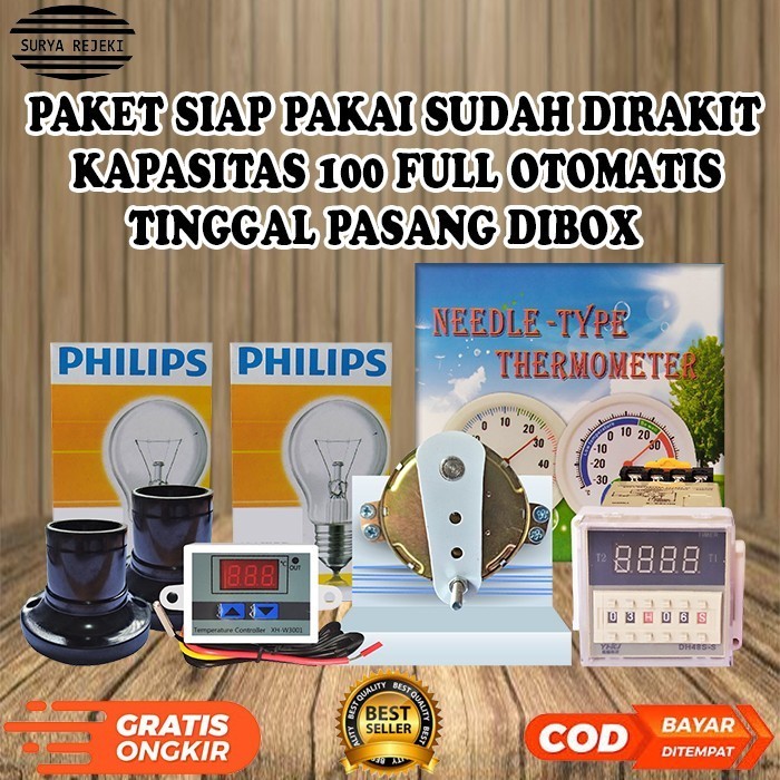 Paket Lengkap Full Otomatis Rak Geser Mesin Tetas Telur Penetas Telur