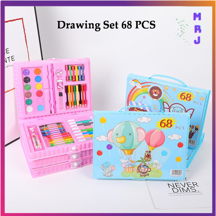 

Aman Mrj Drawing Set 68Pcs Oil Pastel Crayon 68 In 1 Set Krayon Lengkap Bagus