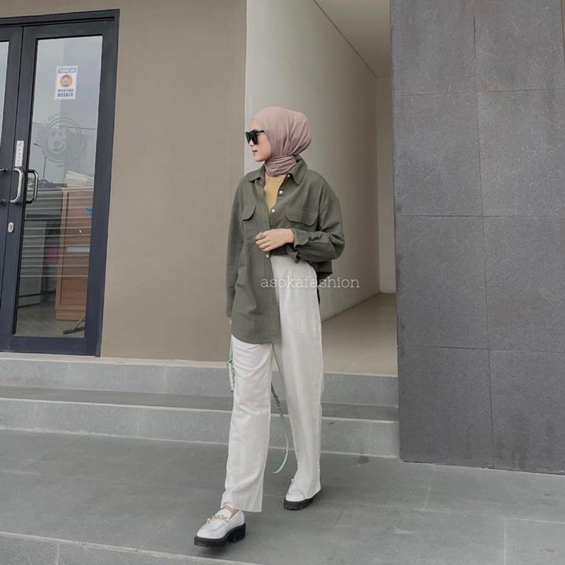 [THE BEST COLLECTIONS] ASOKA Celana kulot linen highwaist 2239 Linen celana kulot wanita