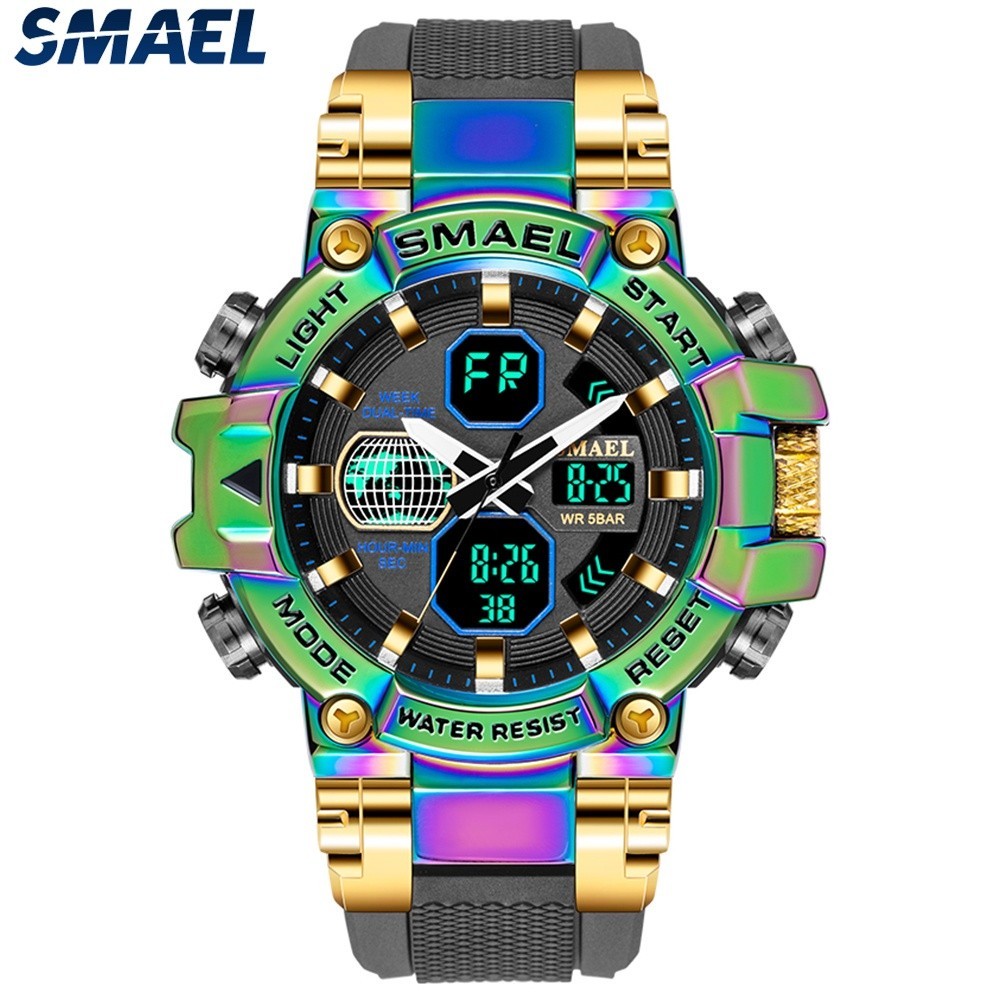 [FOR MEN] FAVORIT PRODUCT SMAEL 8027 JAM TANGAN WANITA/PRIA SPORT ORIGINAL DOUBLE TIME TAHAN AIR 50M