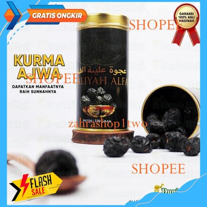 

KURMA AJWA ALIYAH AL FATIH KALENG EXCLUSIVE 330 GRAM ASLI MADINAH PODUK BAHAN BERKUALITAS !!