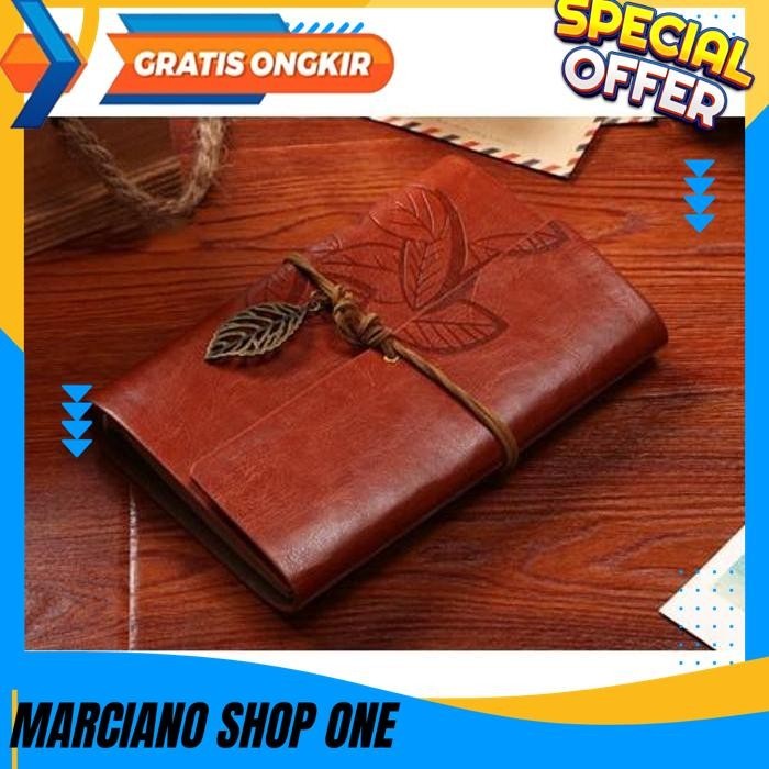 

BUKU CATATAN BINDER NOTE RETRO LEAF LEATHER A6 PAPER BEST QUALITY PRODUCT !!