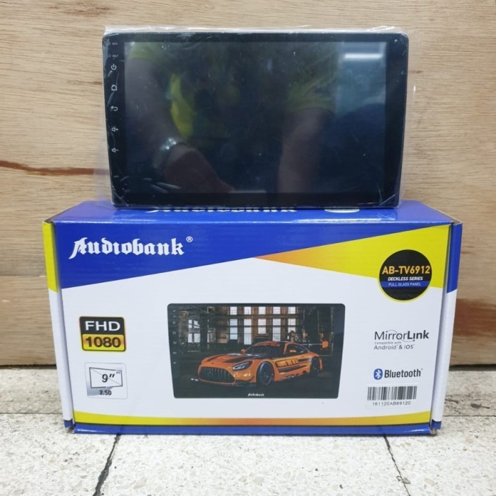 Best Headunit Android Audiobank 6912 / Ab-Tv6912 Glass Panel 9 Inch Gratis Ongkir