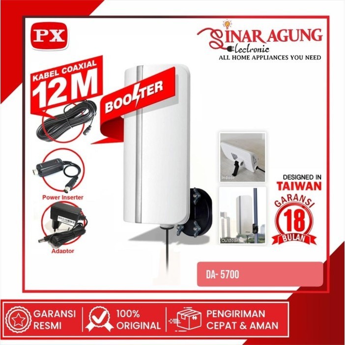 Best Px Antena Tv Indoor/Outdoor Antena Digital Analog Da-5700 / Da5700 Gratis Ongkir