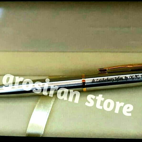 

Pulpen Parker Custom Logo Ukir Grafir Nama Kado Alat Tulis