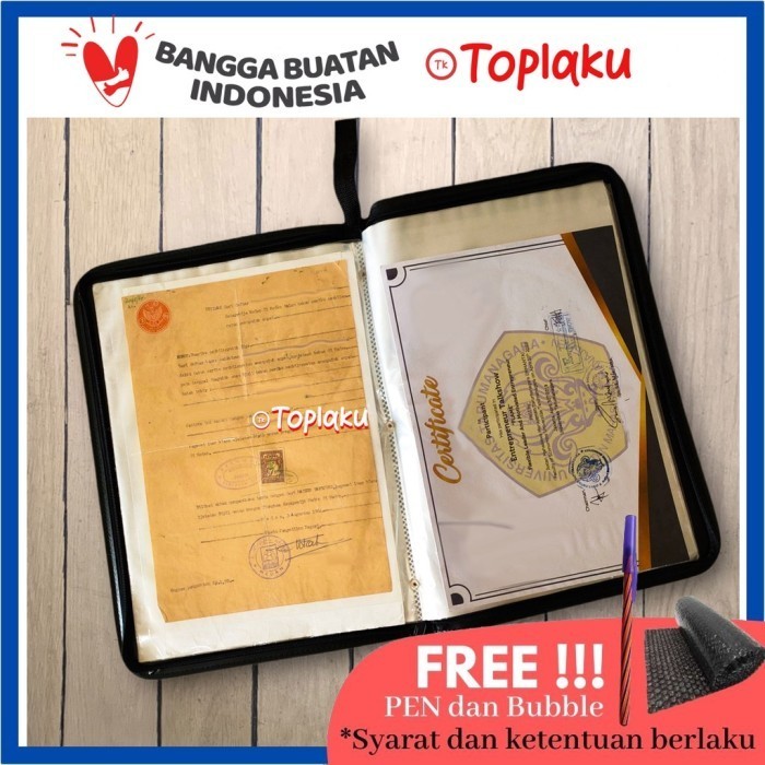 

Keeper Air Clear Ijazah Resleting Anti File Folder Kulit Organizer Map