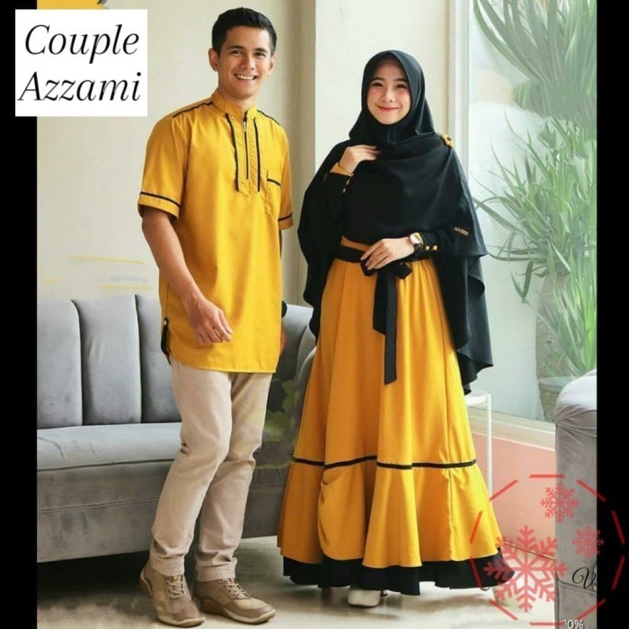 Baju Couple Kapel Maxi Dress Kemeja Pasangan Keluarga Pria Wanita Suami Istri Busui Pesta Kondangan 