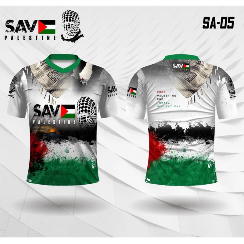 [HIGH QUALITY COLLECTIONS] kaos jersey free palestine end israel occupation baju save palestina
