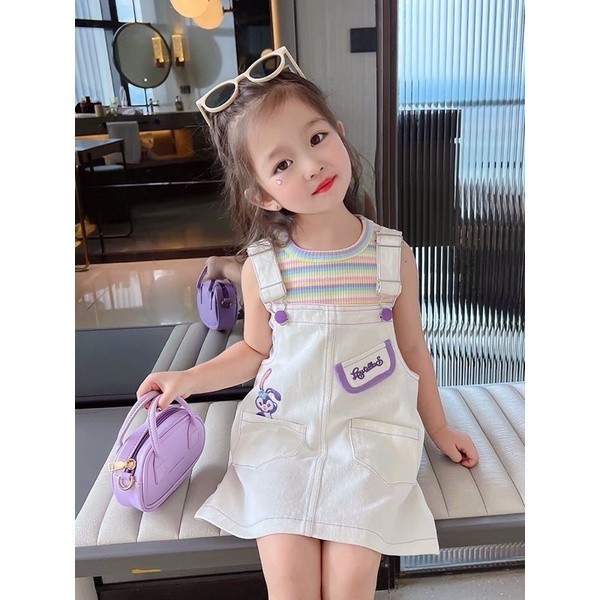 [THE NEWEST COLLECTIONS] Stella Lou Overall Dress/ Dress Anak Perempuan/ Terusan Anak Perempuan