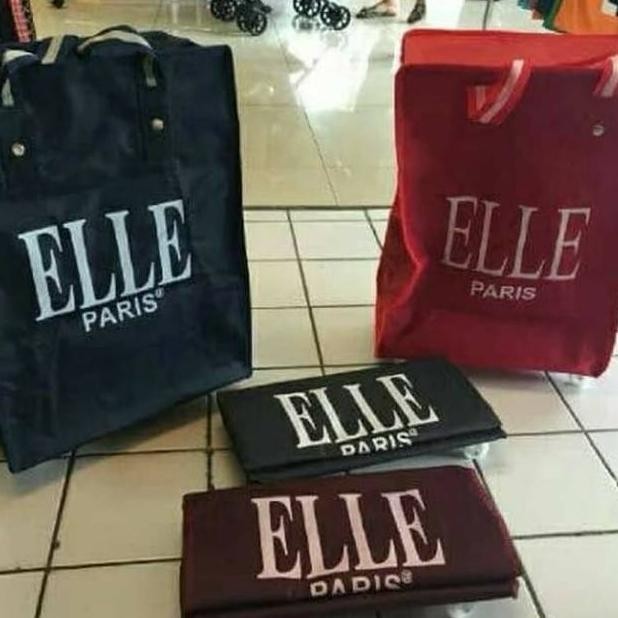 TAS BELANJA JUMBO TROLLEY ELLE PARIS/SHOPPING BAG TROLLEY ELLE PARIS
