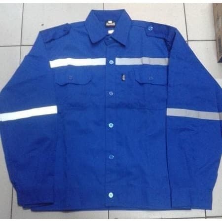 BAJU KERJA SAFETY PLUSH LOGO/ BAJU PROYEK MURAH