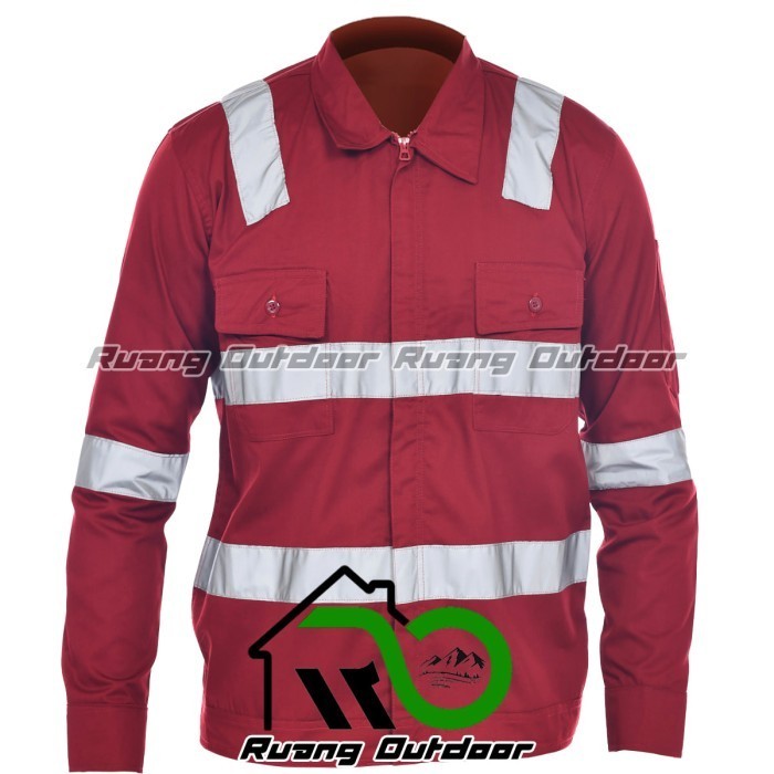 BAJU KEMEJA WEARPACK PRIA RESLETING SAFETY TAMBANG PROYEK TEKNISI PLN