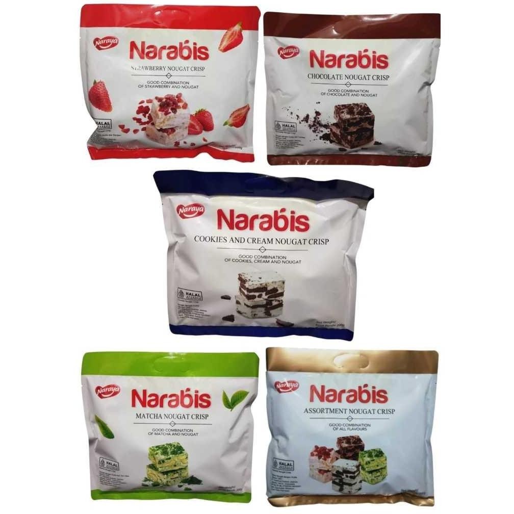 

CR - NARAYA NARABIS Strawberry Matcha Chocolate Cookies Cream Assortment Nougat Crisp 200g TERLARIS