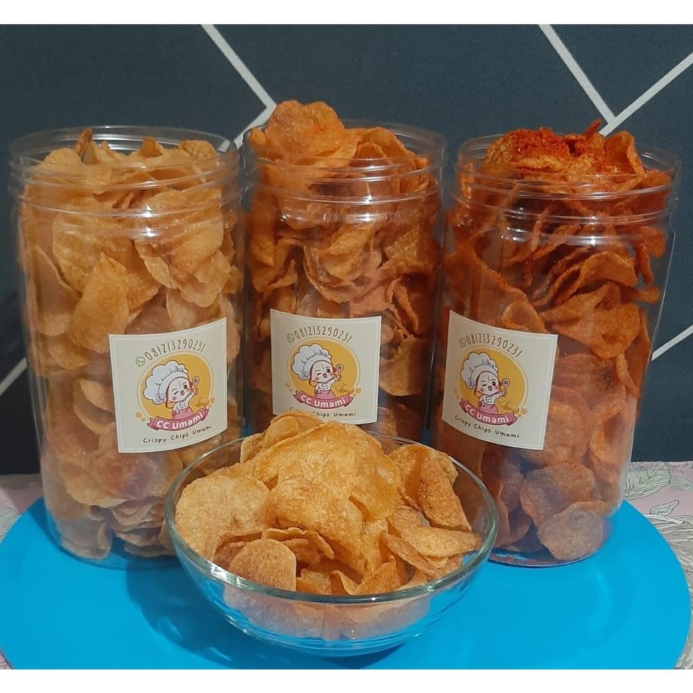 

CR - Keripik Kentang Homemade 1.000ml Varian Rasa Cemilan Keripik Keripik Kentang Dieng TERLARIS