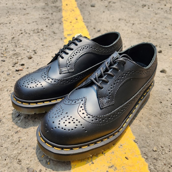 Sepatu Docmar Low Boots Pria 3989 Brogue Wingtip Bla Smooth