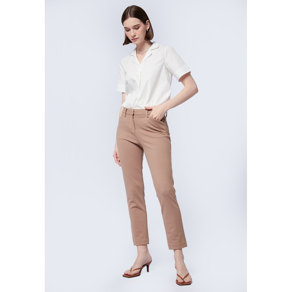 Executive Skinny Fit Knit Pants Khaki